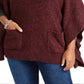 Michael Kors Women's Plus Turtleneck Poncho Red Size 2X