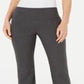 Style & Co Women's Tummy Control Bootcut Yoga Pants Gray Size Petite