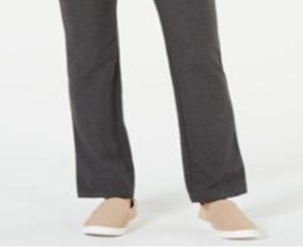 Style & Co Women's Tummy Control Bootcut Yoga Pants Gray Size Petite