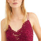Free People Women's Intimates Elastic Floral Everyday Bralette Red Size Large