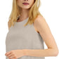 Alfani Women's Sleeveless Linen Blend Top Brown Size X-Small