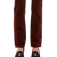 Charter Club Women's Lexington Velveteen Straight Leg Jeans Red Size 6 Petite