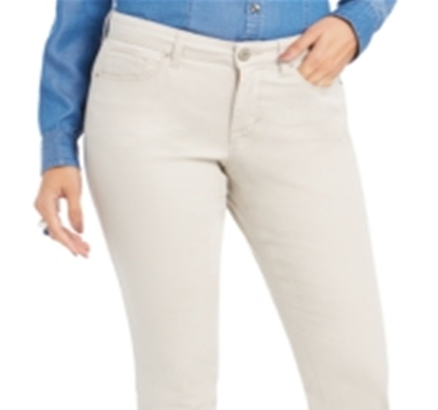 Style & Co Women's Curvy Fit Skinny Fashion Jeans Brown Size 10