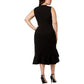 Calvin Klein Women's Ruffled High Low Midi Dress Black Size 20W