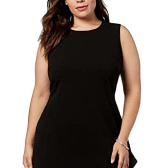 Calvin Klein Women's Ruffled High Low Midi Dress Black Size 20W