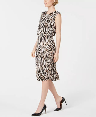 Kasper Women's Crossover Cutout Top Dark Brown Size Large