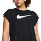 Nike Women's Plus Size Dry Side-Tie Training Top Black Size 1X