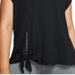 Nike Women's Plus Size Dry Side-Tie Training Top Black Size 1X