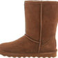 BEARPAW Women's Elle Short Wide Cadet Boot Suede Classic Hickory Ii