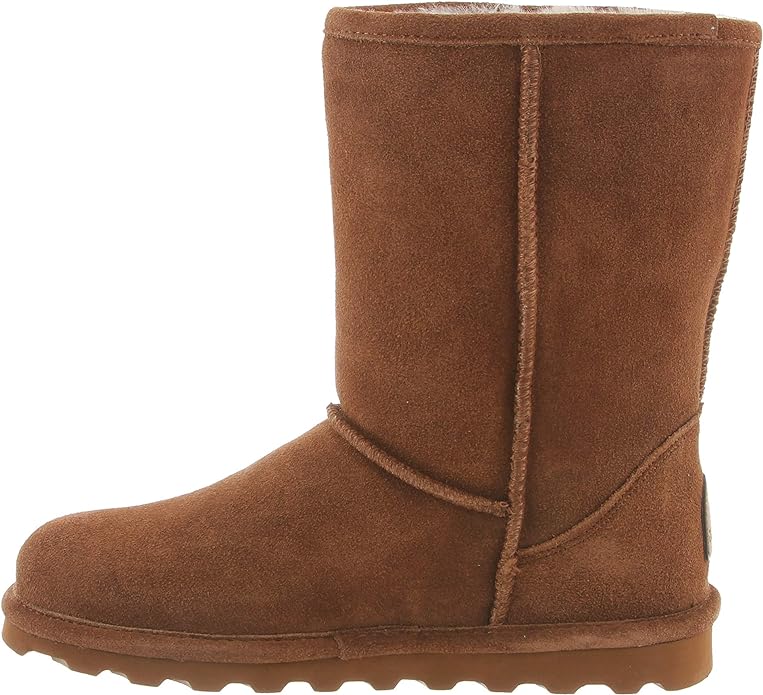 BEARPAW Women's Elle Short Wide Cadet Boot Suede Classic Hickory Ii
