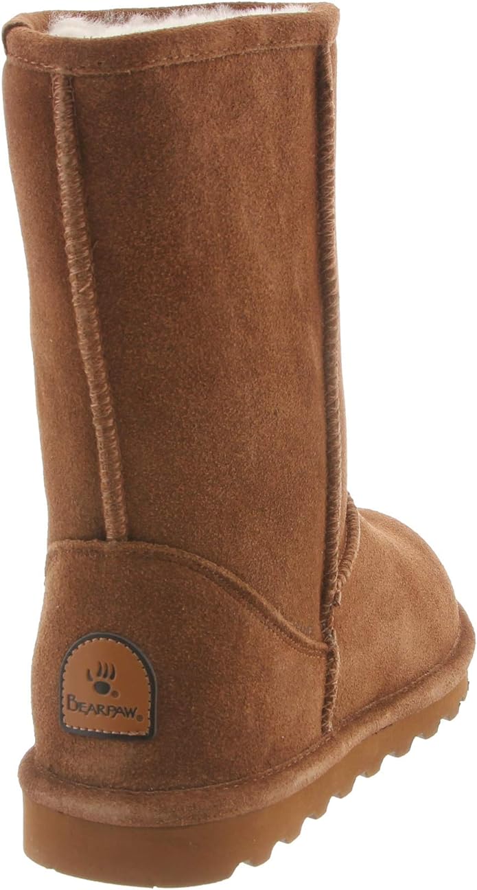 BEARPAW Women's Elle Short Wide Cadet Boot Suede Classic Hickory Ii