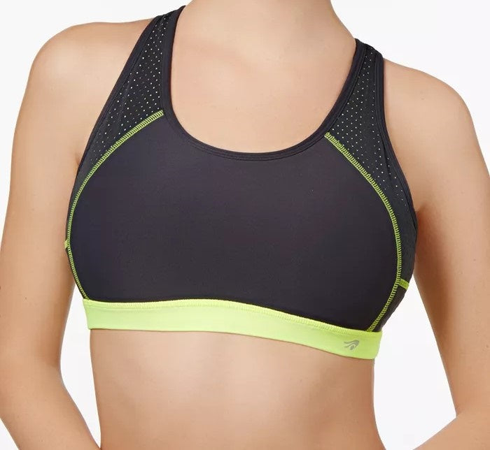 Ideology Women's Strappy Back Medium Impact Sports Bra Gray Size Small