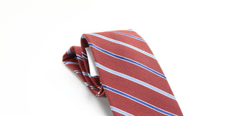 Nautica Men's Rust Striped Skinny Slim Silk Neck Tie Blue Size Regular