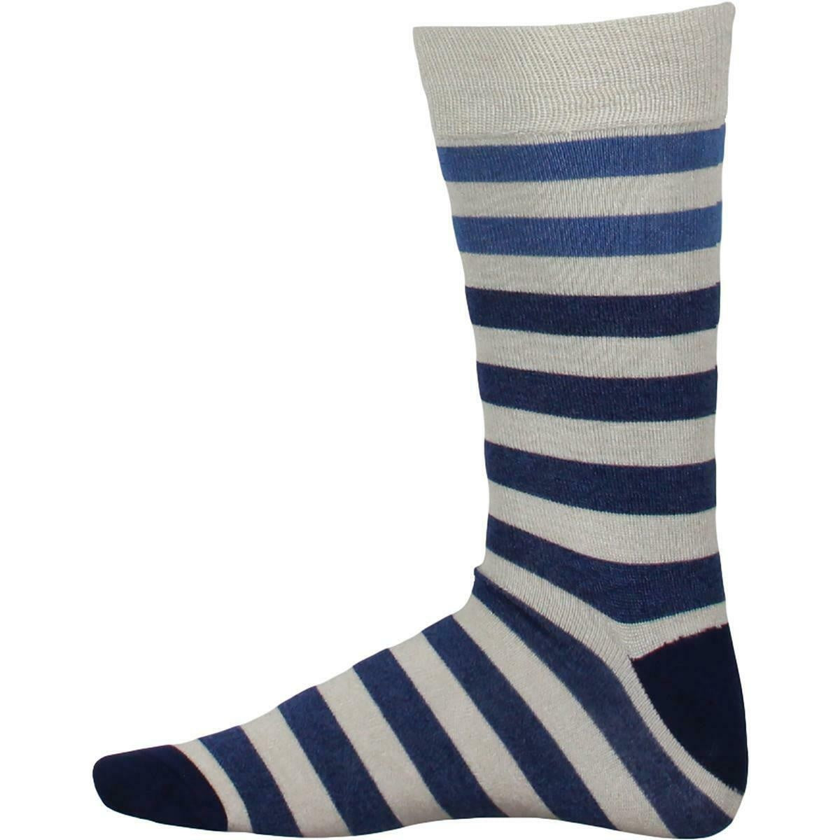 Perry Ellis Men's Breathable Superior Softness Dress Socks White Multi Size 7-12