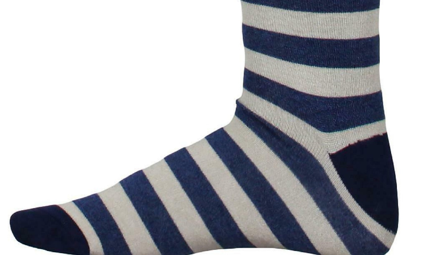 Perry Ellis Men's Breathable Superior Softness Dress Socks White Multi Size 7-12