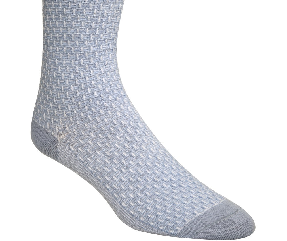 Cole Haan Men's Dog Bone Texture Crew Socks Blue Size One