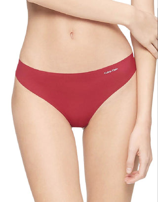 Calvin Klein Women's Invisibles Thong Underwear Red Size XS