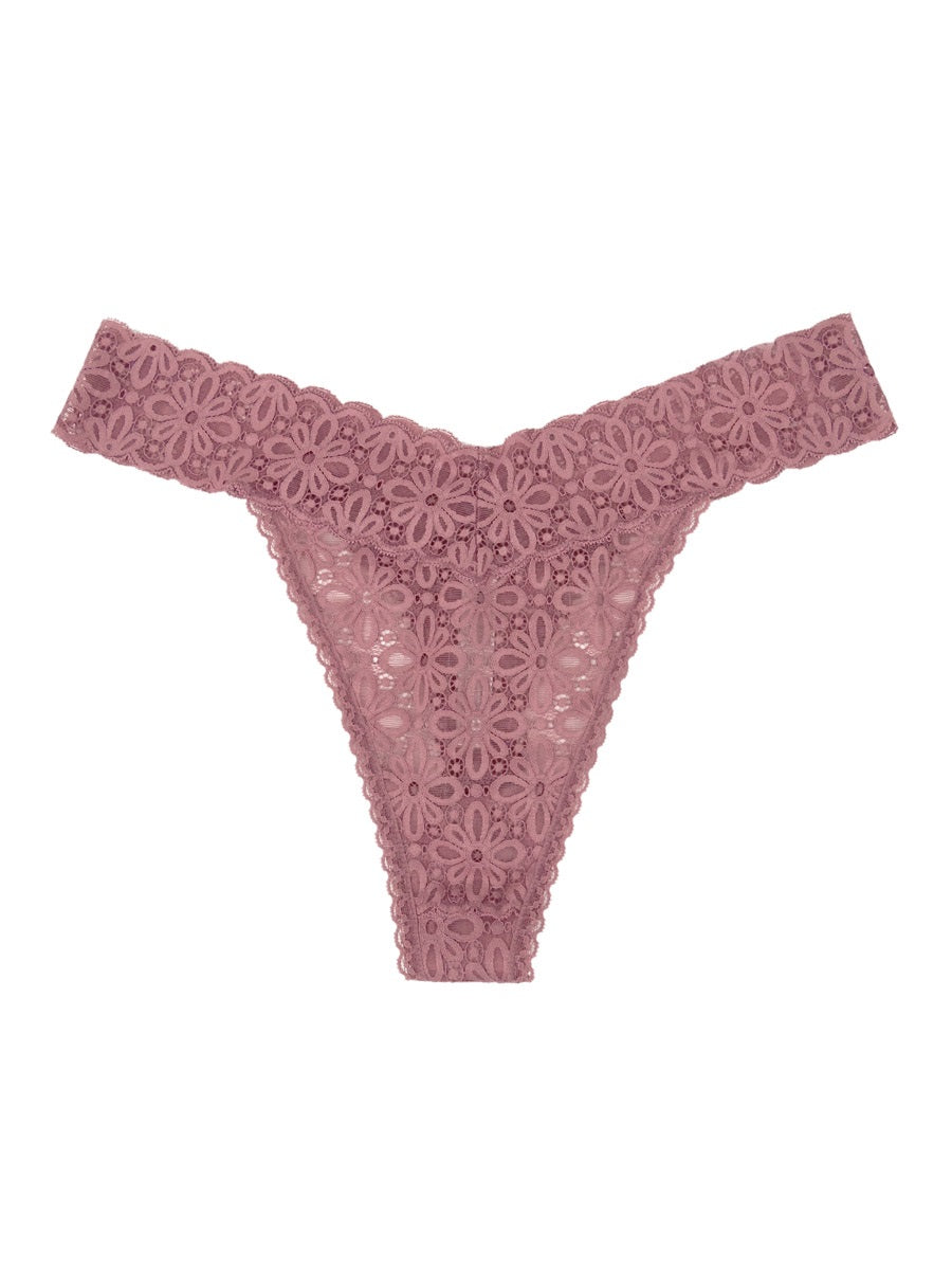 Jenni Women's Lace Thong Underwear Pink Size 1X-3X