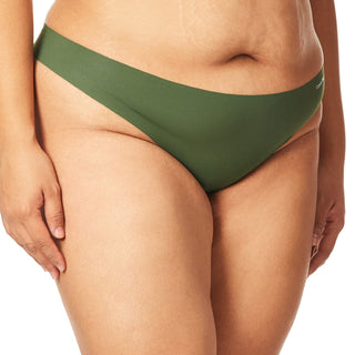 Calvin Klein Women's Invisibles No Panty Line Thong Panty Green Size X-Large