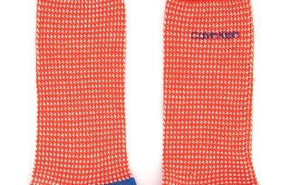 Calvin Klein Men's Houndstooth Crew Socks Red One Size