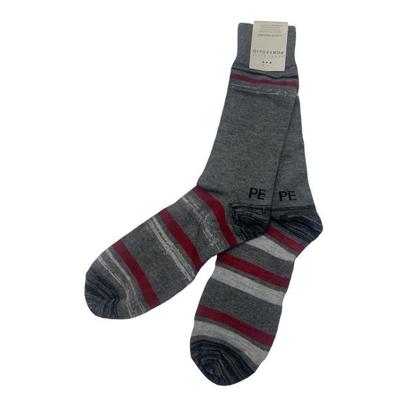 Perry Ellis Men's Designer Dress Socks Grey Size 7/12