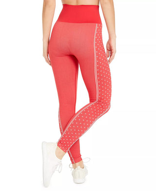Ideology Women's Heart-Print High-Waist Leggings Pink Size Small
