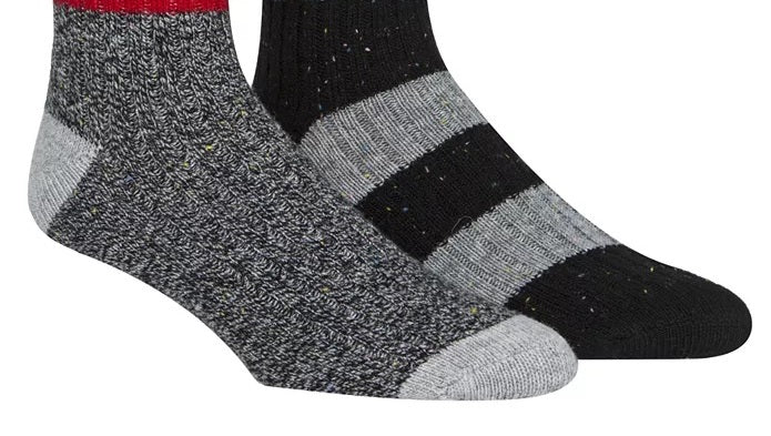 Tommy Hilfiger Men's 2 Pk Striped Boot Socks Gray Size 7-12