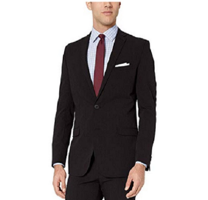 Nick Graham Men's Slim Fit Stretch Solid Suit Black Size 36
