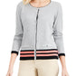 Karen Scott Women's Button up Long Sleeves Cardigan Sweater Gray Size X-Large