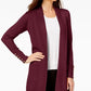 JM Collection Women's Open-Front Cardigan -RedSize Large