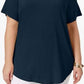 JM Collection Women's Scoop-Neck Top Intrepid Blue Size Small