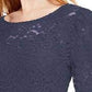 INC International Concepts Women's Lace Top Navy Size X-Small