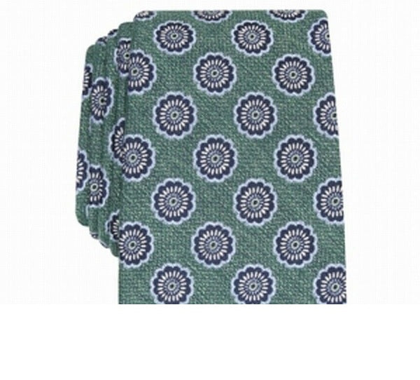 Tasso Elba Men's Medallion Classic Neck Tie Green One Size
