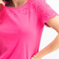 Karen Scott Women's Petite Embroidery-Trim Cotton Top Pink Size PS/M