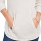 Style & Co Women's  Envelope Neck Kangaroo Pocket Knit Sweater Beige Size XX-Large