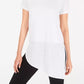 Alfani Women's Petite Vented-Hem Asymmetrical Tunic White Size SM