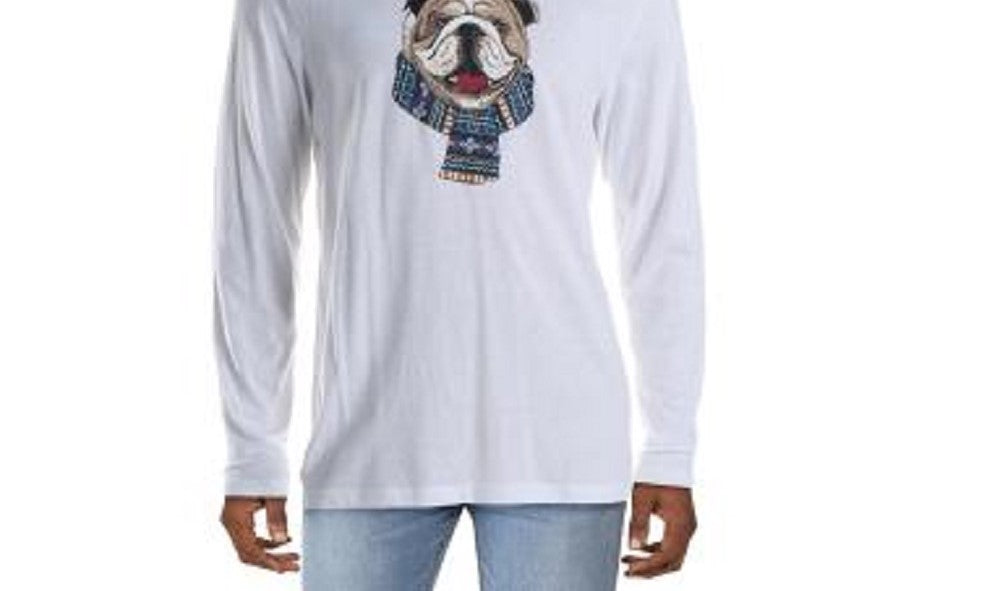 Club Room Men's Graphic T-Shirt White Size Medium