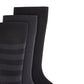 Perry Ellis Men's 3 Pack Breathable Super Luxe Dress Crew Socks Black Size 7-12