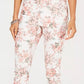 Charter Club Women's Delicate Bouquet Capri Pants White Size 14