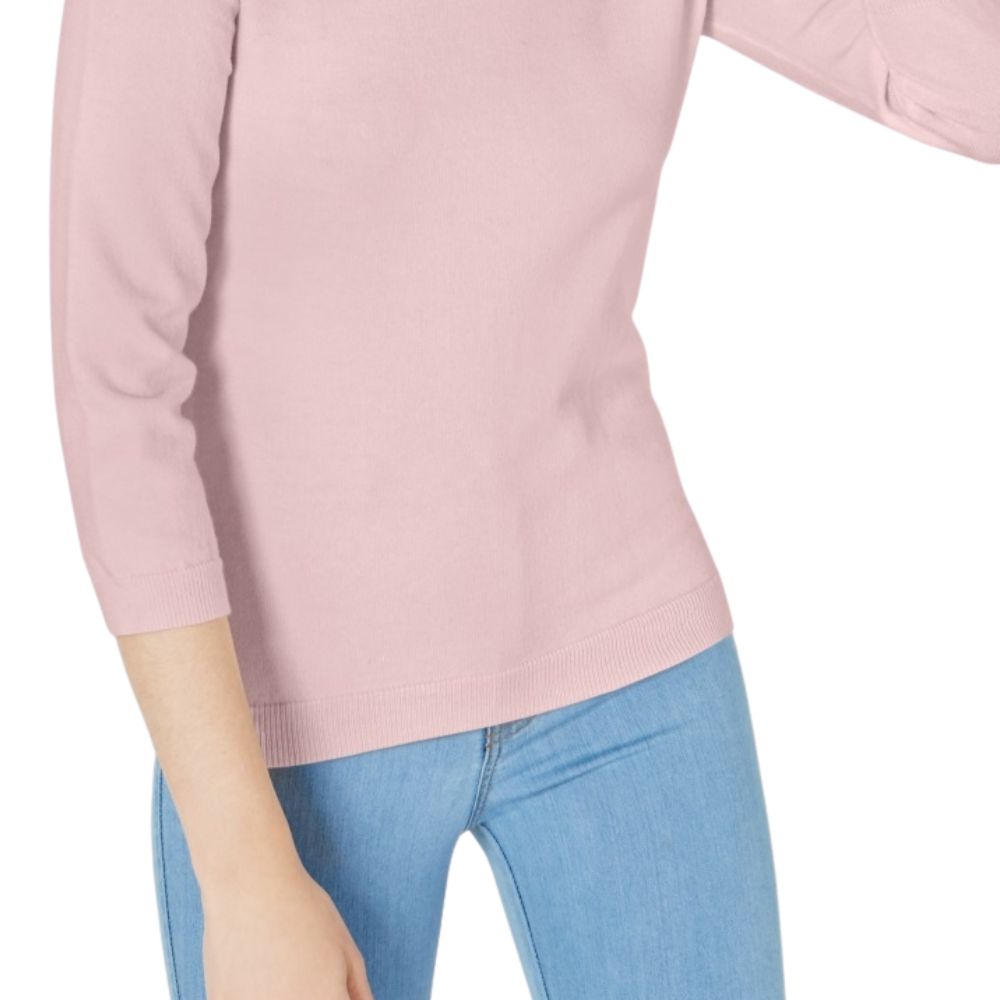 Maison Jules Women's Crewneck 3/4 Sleeve Sweater Pink Size XX-Large