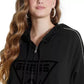 Guess Women's Mica Zip-Up Hoodie Black Size X-Large
