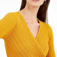 INC International Concepts Women's Surplice Textu Blouse Gold Size X-Large