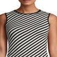 Anne Klein Women's Sleeveless Stripe Tank Top Black Size XL