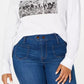 Love Tribe Women's Trendy Plus Size Friends Group T-Shirt White Size 3X