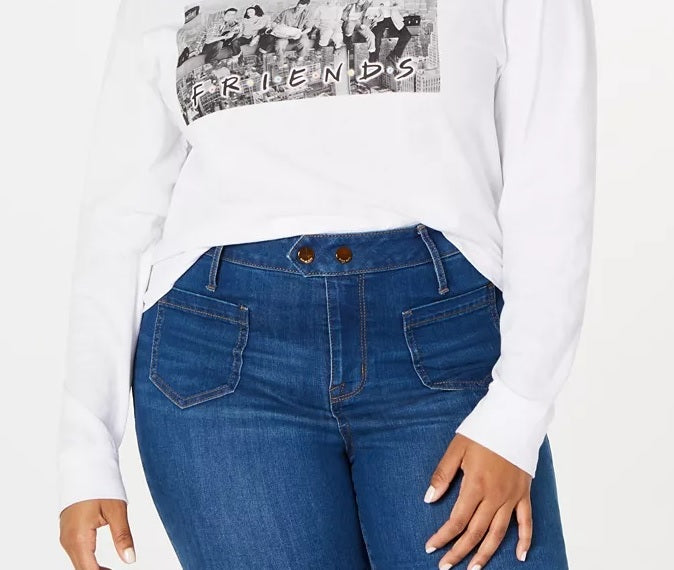 Love Tribe Women's Trendy Plus Size Friends Group T-Shirt White Size 3X