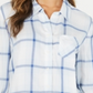 Style & Co Women's Plaid One Pocket Shirt White Size Small