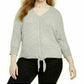Style & Co Women's  Plus Size Tie-Hem Sweater Grey Size 4X