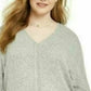 Style & Co Women's  Plus Size Tie-Hem Sweater Grey Size 4X