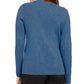Karen Scott Women's Petite Cotton Ribbed Marled Sweater Blue Size Medium