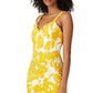 Trina Trina Turk Women's Emotion Floral-Print Midi Yellow Dress Size 12